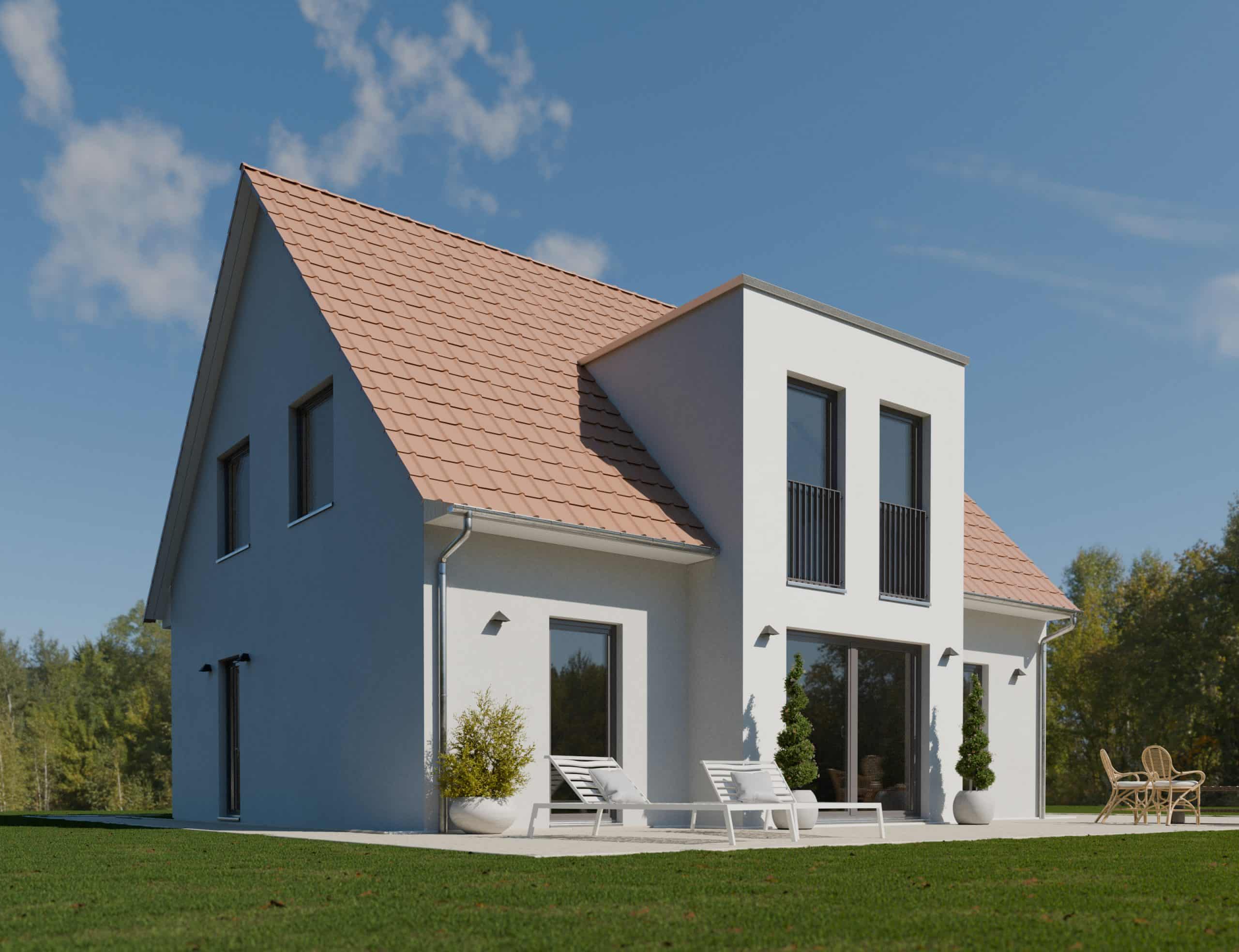 Depth of Field-Effekt in einem 3D-Rendering zur Fokussierung auf das Architekturmodell